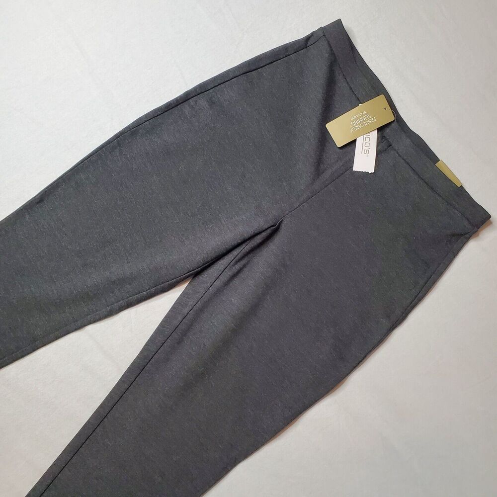 Chicos Womens Size 4 NWT Fabulously Slimming Ankle Length Leggings Gray